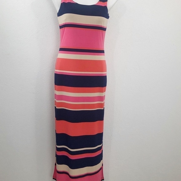 Jessica Howard Dresses & Skirts - JESSICA HOWARD Maxi Stripped Dress Side Openings Size S